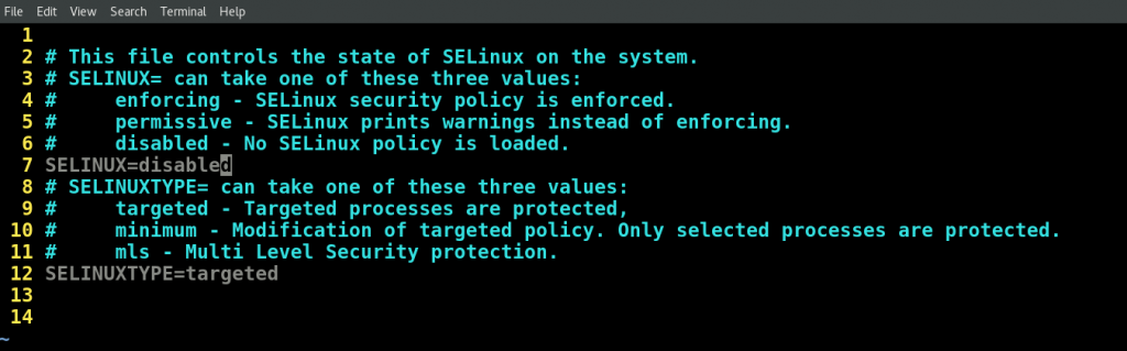 Selinux disabled
