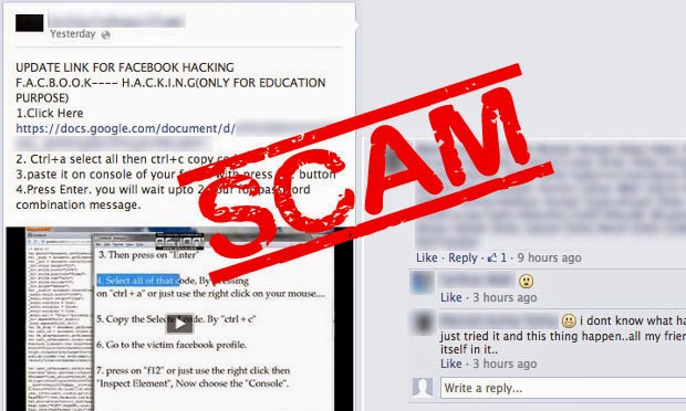 FACEBOOK hack scam