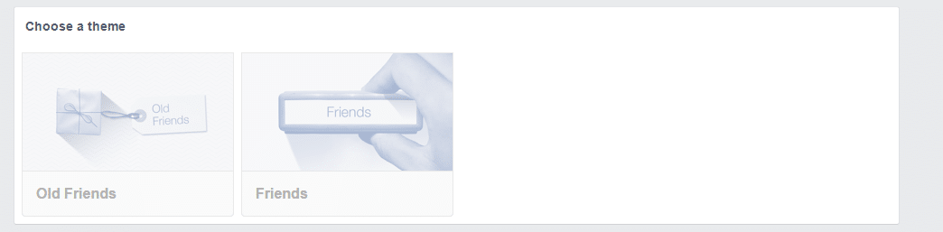 Facebook Say Thanks Choose theme