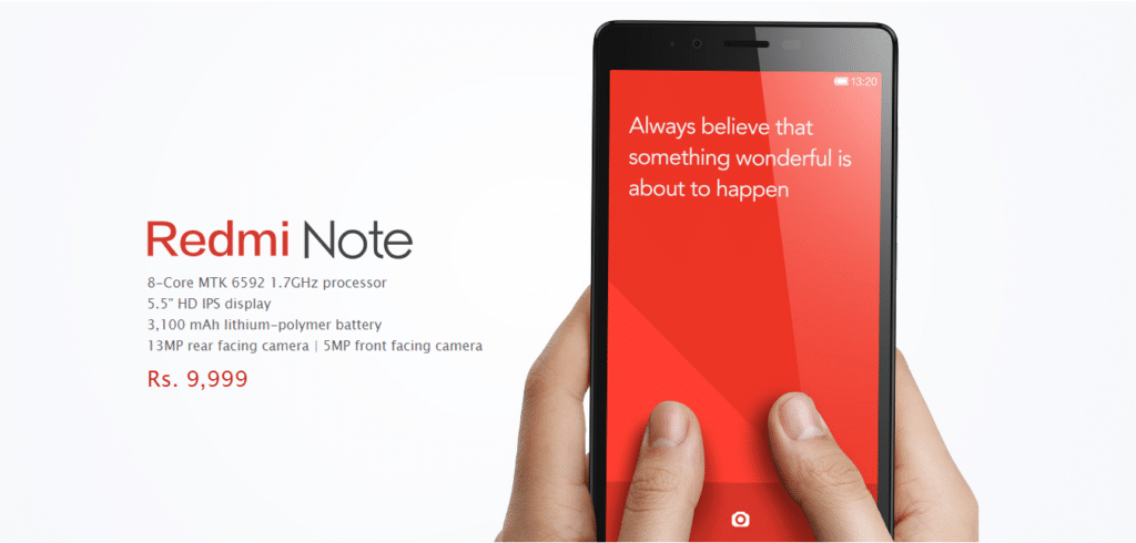 Redmi Note Mi India