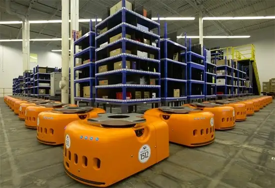 Kiva systems orange robots Robots by Kiva Systems