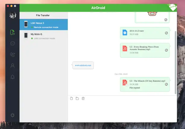 files AirDroid Screenshot on MAC