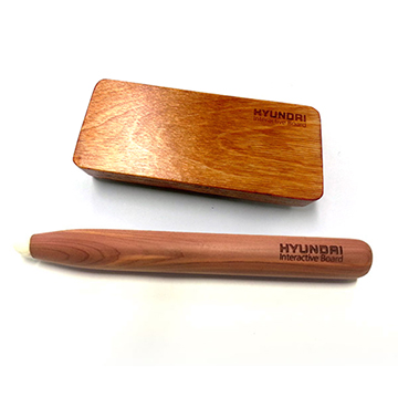 Hyundai E55AL wooden pointer and wooden eraser. 