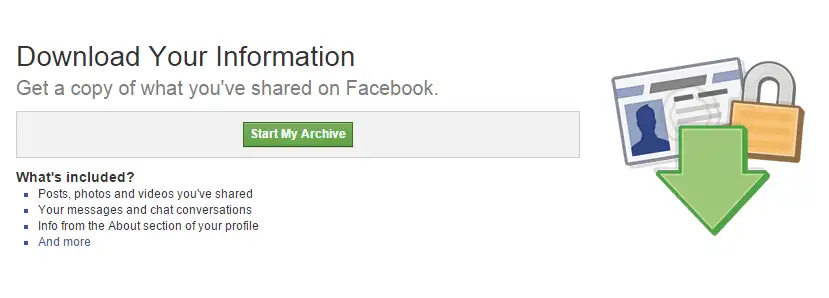 Download Your Information Download facebook Backup