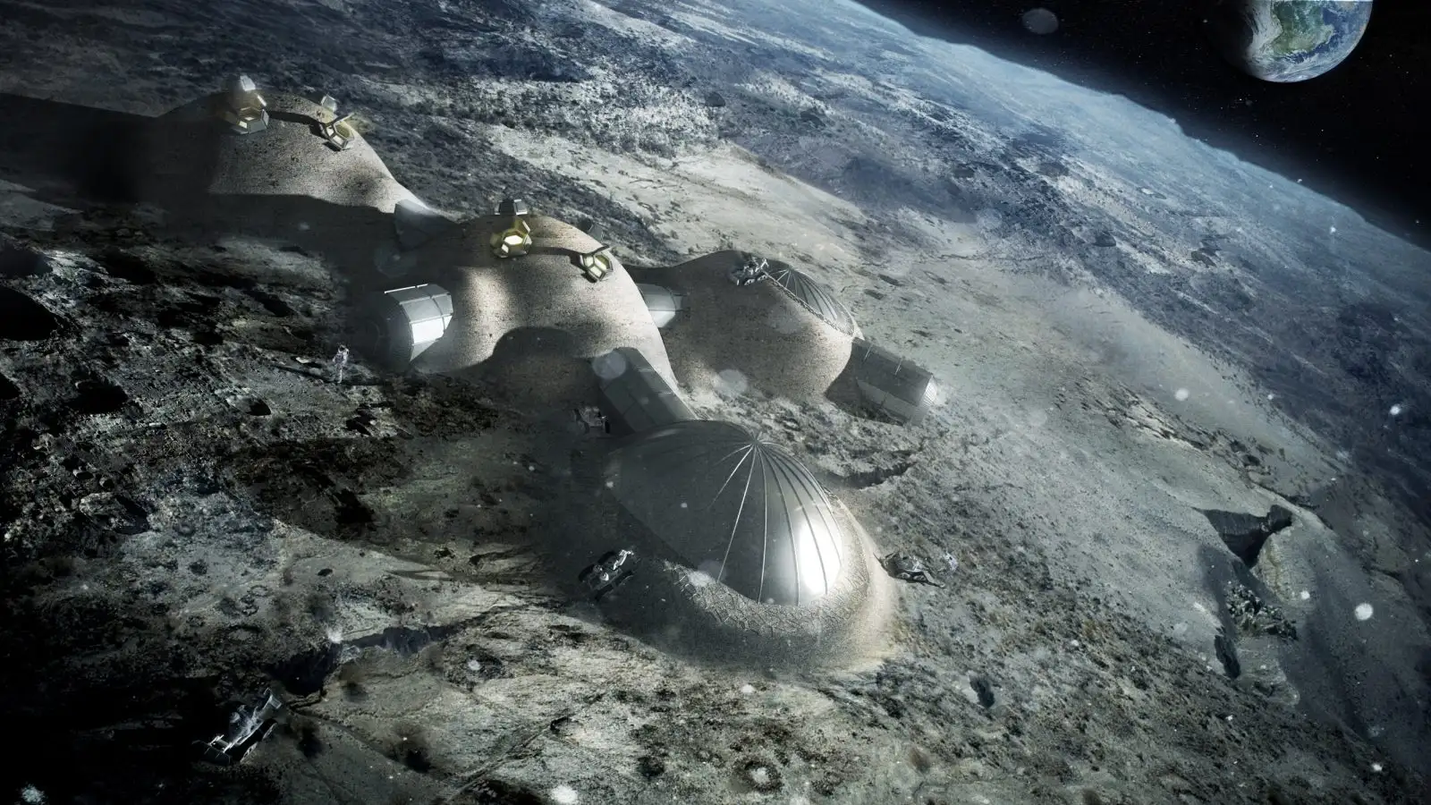 Multi dome base being constructed
