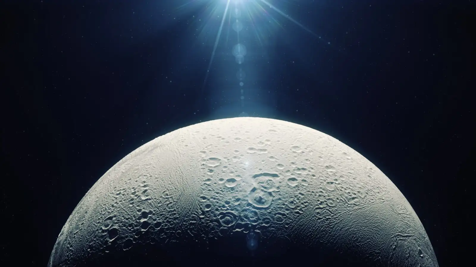 Space Enceladus satellite of Saturn