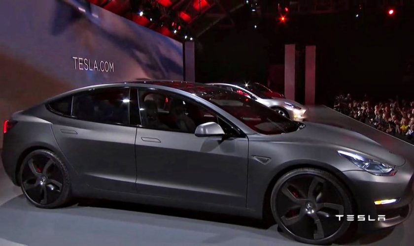 TESLA unveiled the longawaited electric car 'MODEL 3'