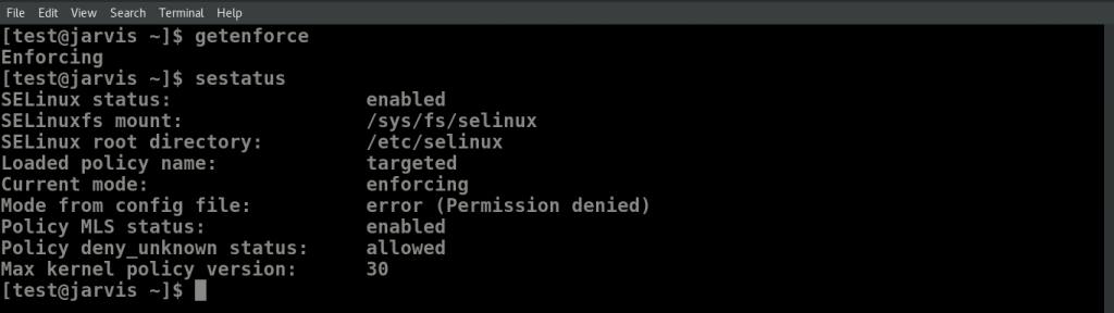 SELinux Getenforce