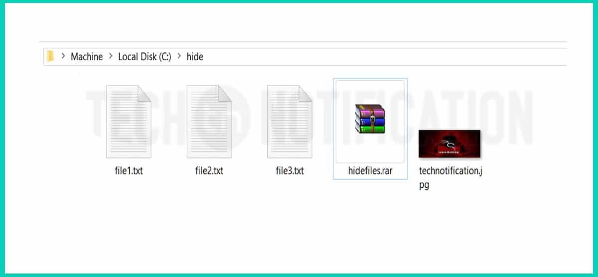 Files, Image and Archive in folder - Hide Files inside Image-compressed