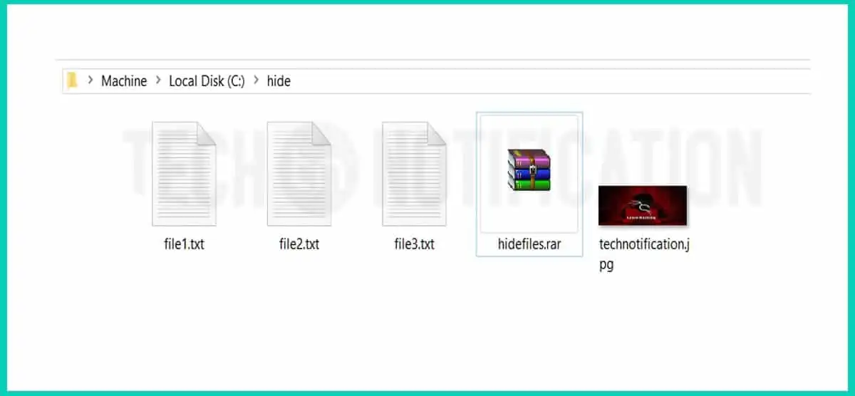 Files, Image and Archive in folder - Hide Files inside Image-compressed