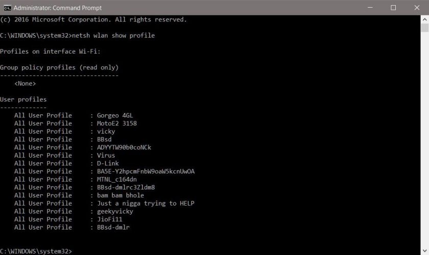 How To Find Passwords of All Connected Wi-Fi Networks using CMD