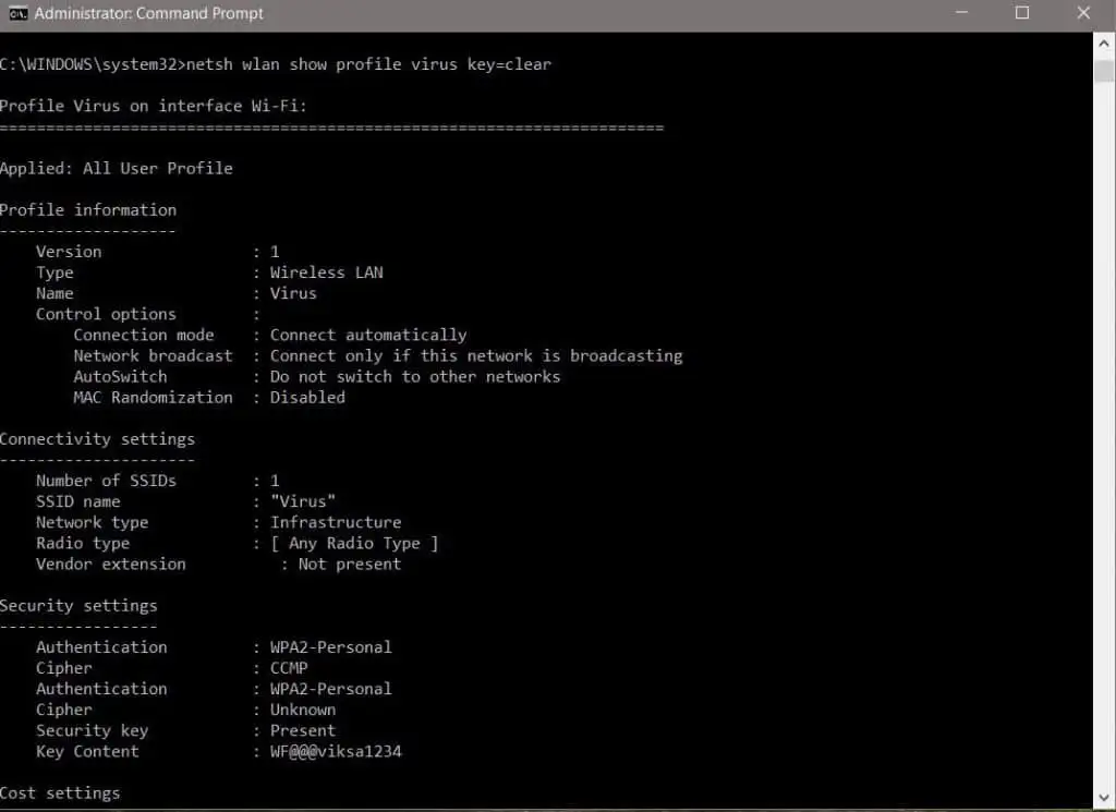 Find Wi Fi passwords of all networks using CMD compressed Find Wi-Fi passwords of all networks using CMD - 2-compressed