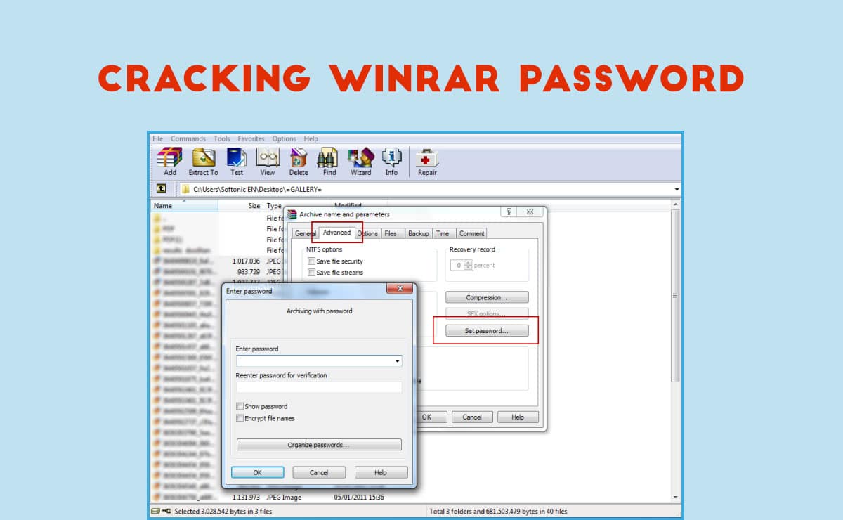 crack password protected rar