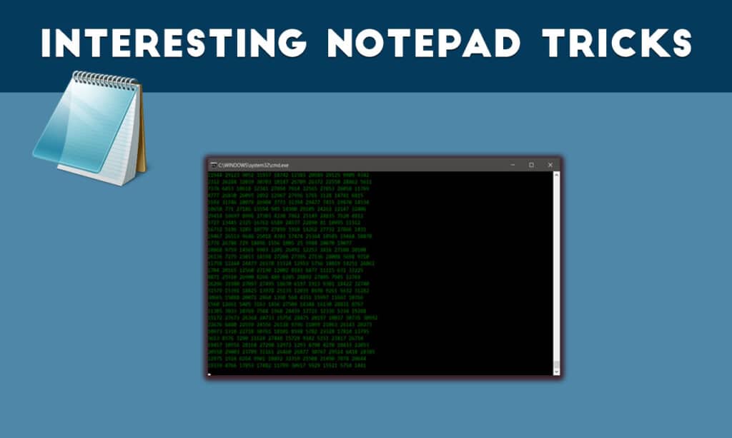 Interesting Notepad Tricks