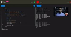 Skype code editor for coding interviews