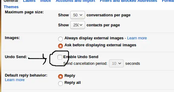 undo send Undo send email