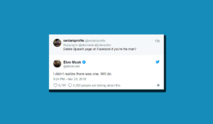 Elon musk removed Facebook page of tesla and spaceX