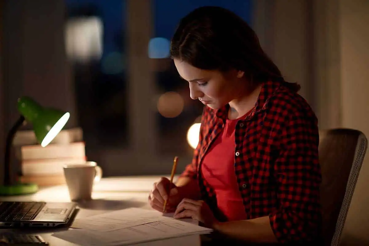 student girl with laptop and