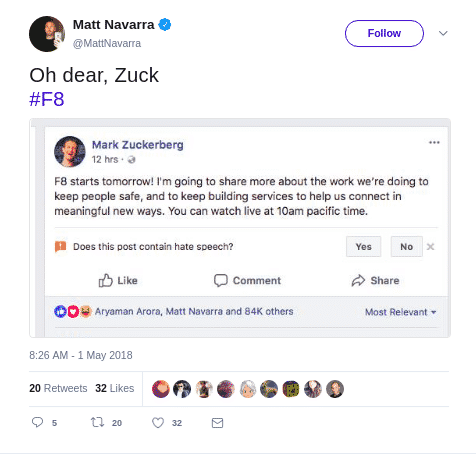 Facebook s new hate speech button created chaos for a moment - 76