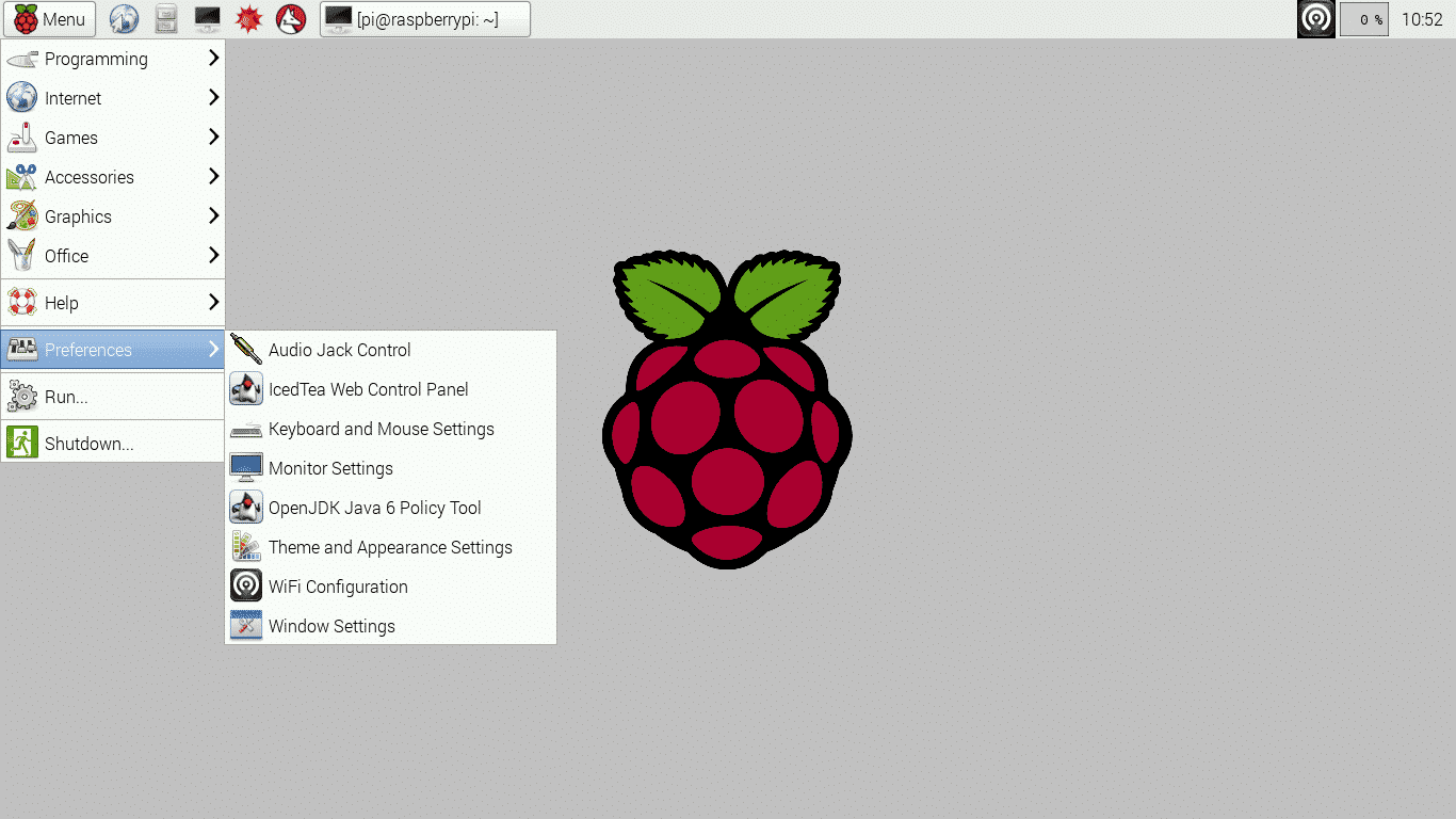 Raspbian linux distro