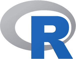 Programación de ciencia de datos del logotipo de programación R