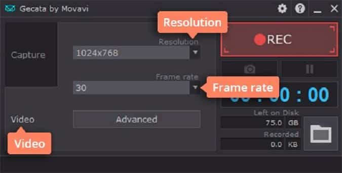 Increase the resolution and frame rate of the recording