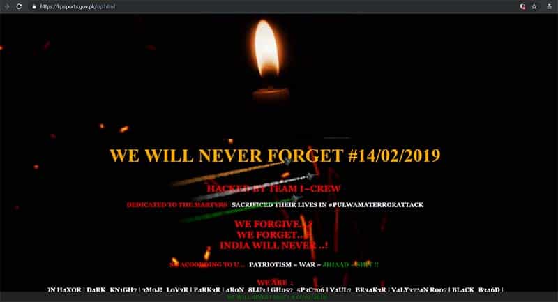 50 Pakistani Government Websites Hacked After Pulwama Attack - 29