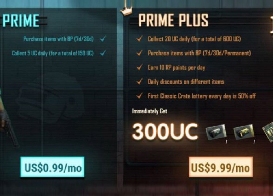 PUBG mobile subscription