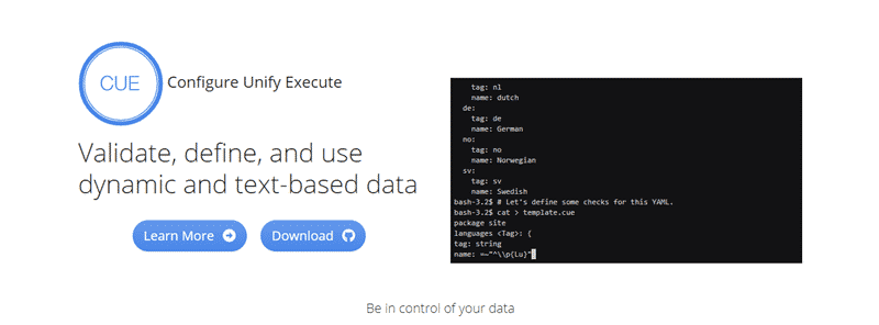 cue data validation language