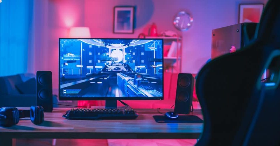 modern gaming PC setup