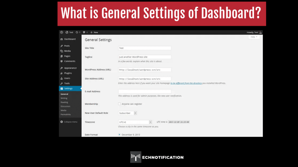 General Settings Wp