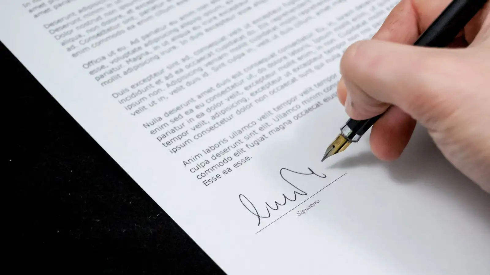 document agreement documents sign