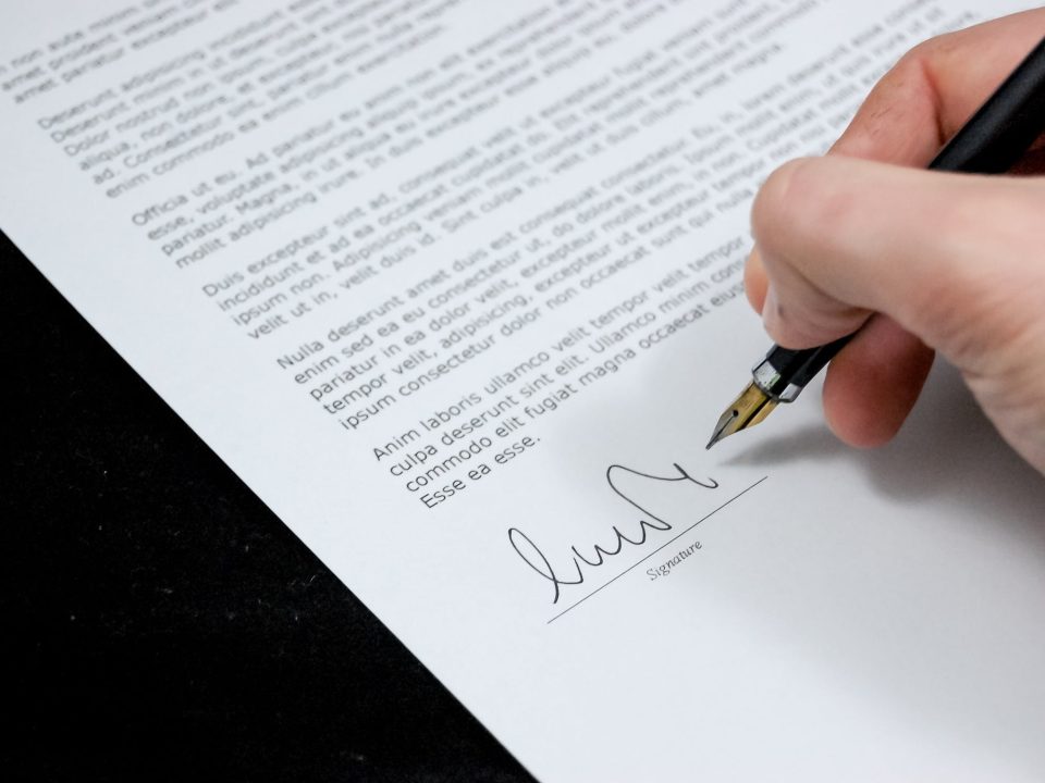 document agreement documents sign