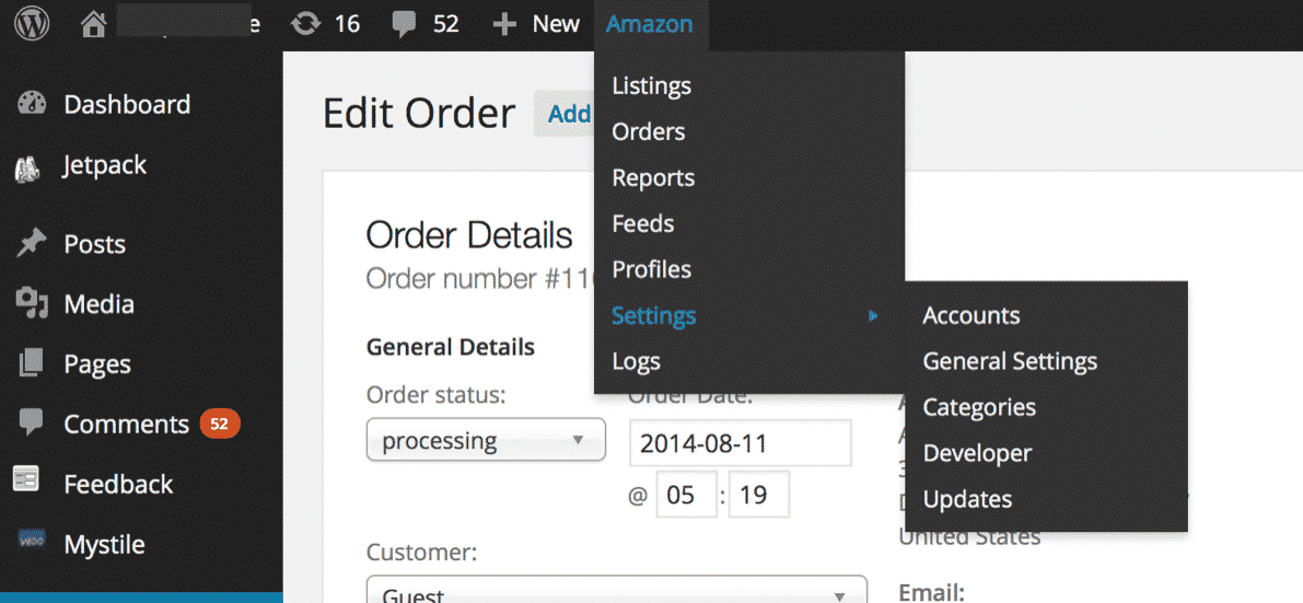 screenshot wpla admin toolbar