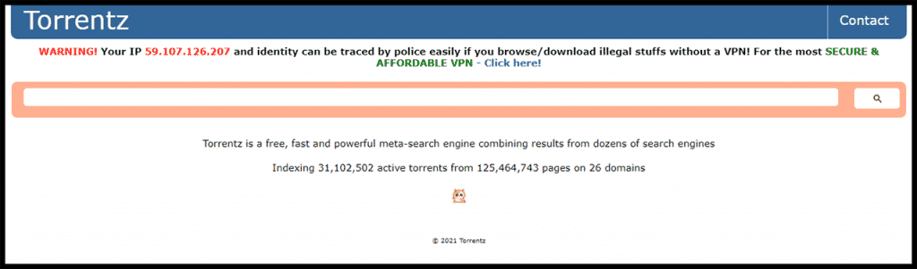 Torrentz - Meilleur moteur de recherche torrent