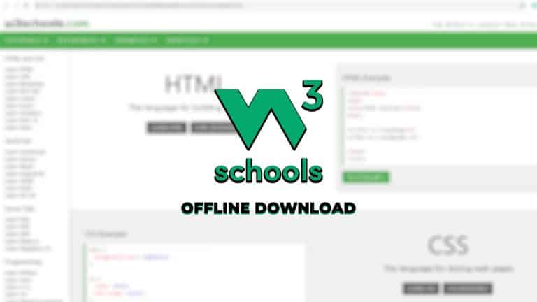 w3schools offline website