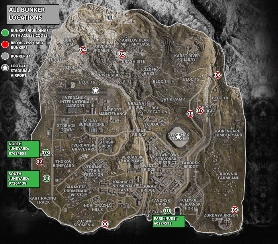 Call of Duty Warzone  All Bunker Codes and Locations - 22