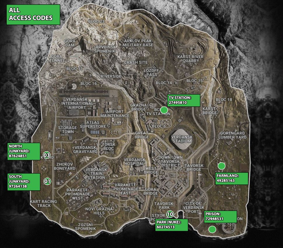 Call of Duty Warzone  All Bunker Codes and Locations - 24