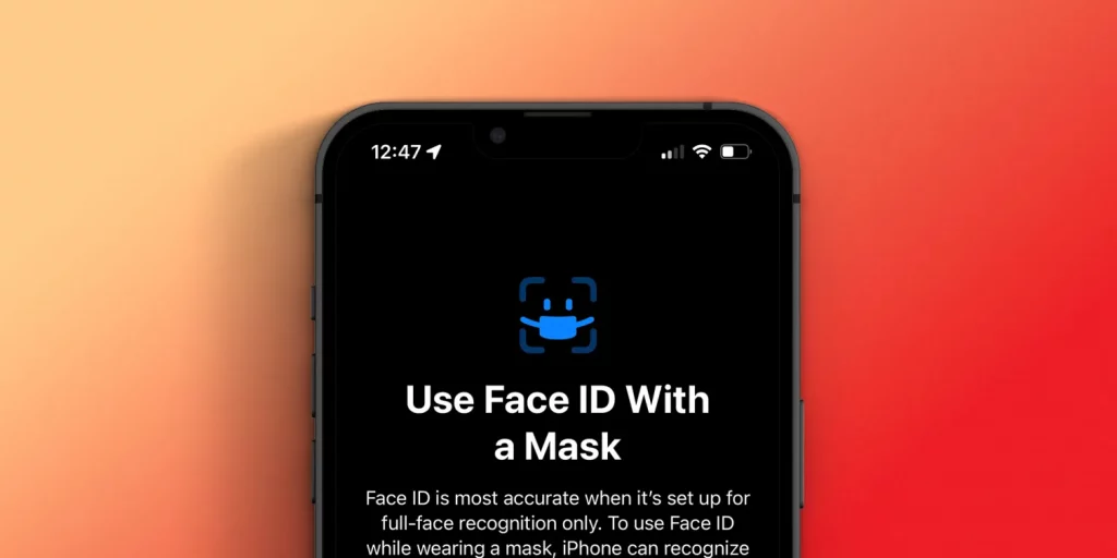 how to use face id with mask walkthrough ios