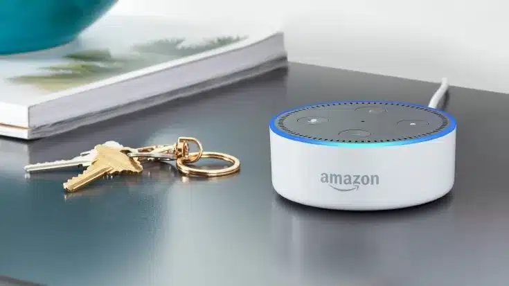 Echo Dot White Shelf