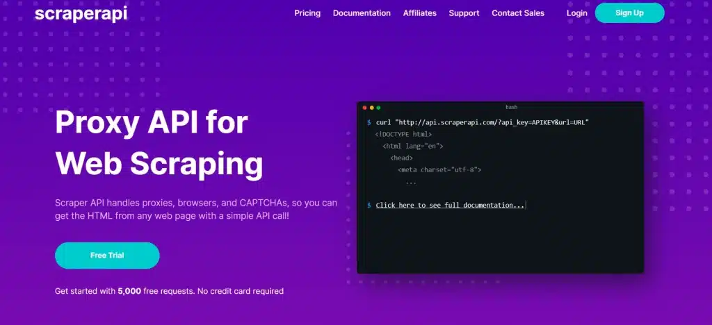 scraperapi homepage