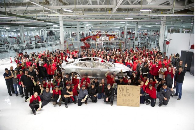 th body for tesla model s on display at tesla motors factory fremont ca oct m