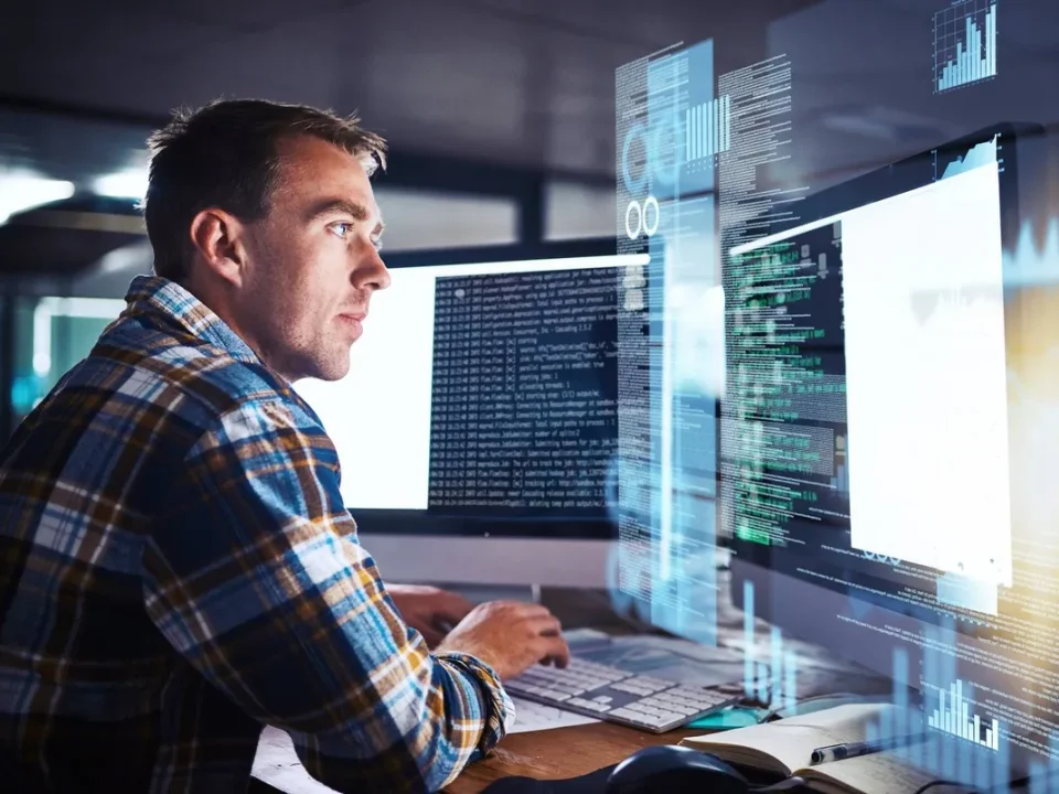 developer on computer