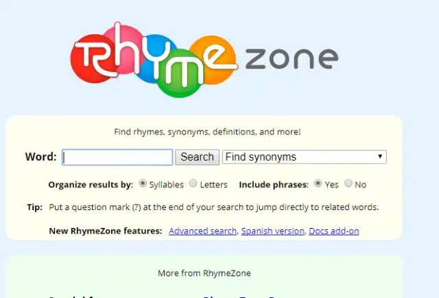 rhymezone