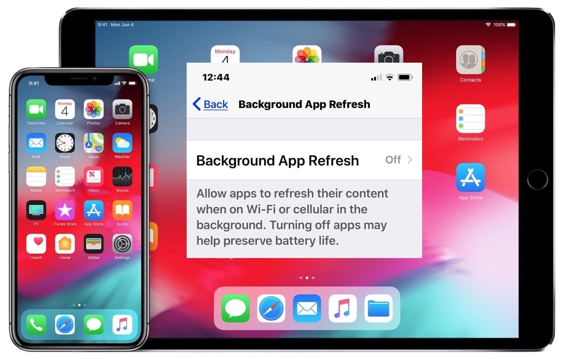 disable background app refresh iphone ipad