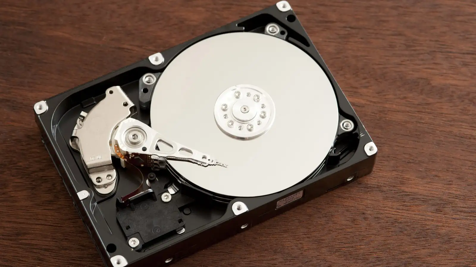 Open hard disk drive