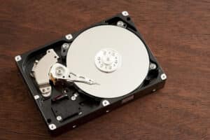 Open hard disk drive