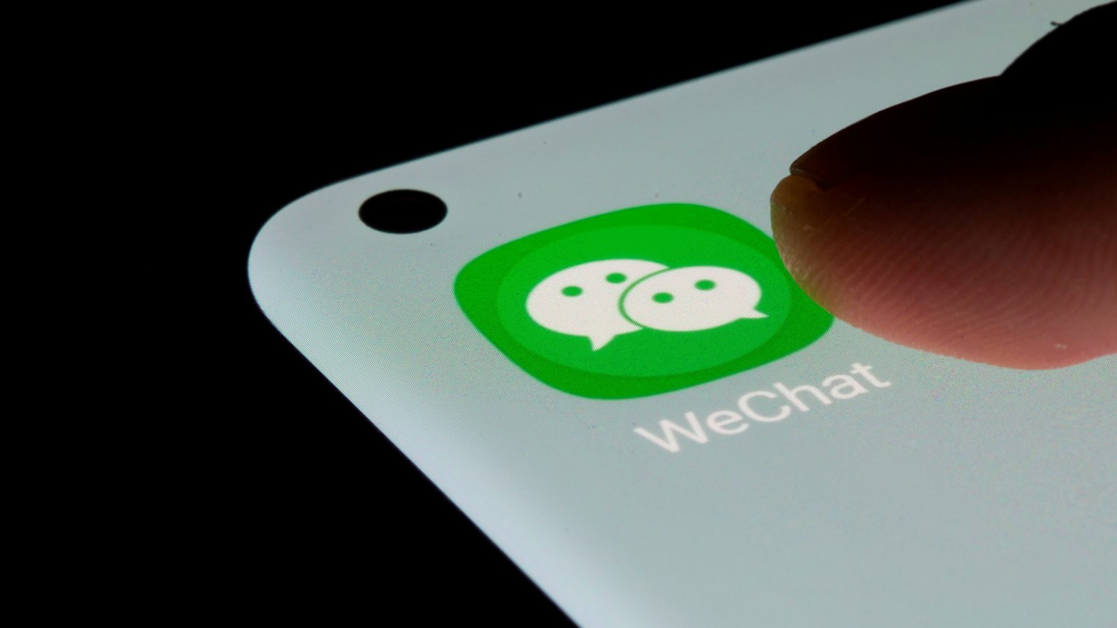 FILE PHOTO: WeChat app is seen on a smartphone in this illustration