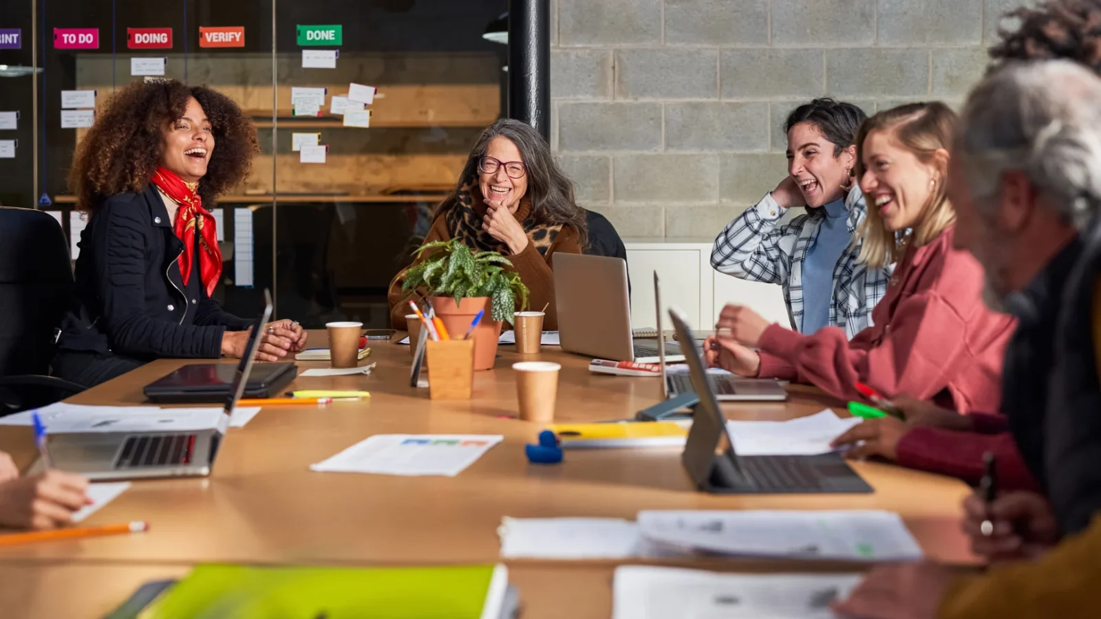 Business Team Laughing