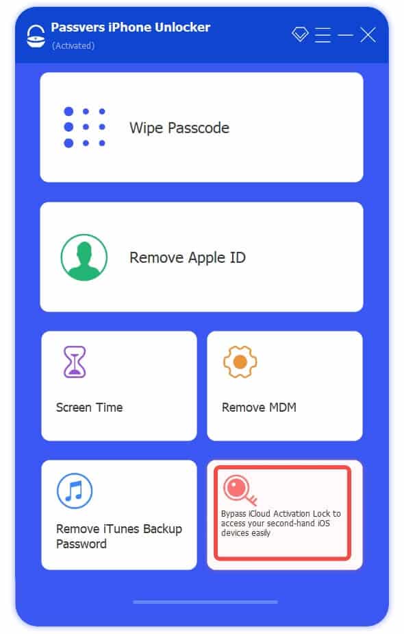 Passvers iCloud Activation Lock Remover Tool